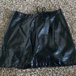 Faux leather skirt